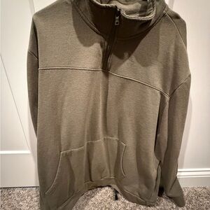 Men's Olive Zip-Up Sweater